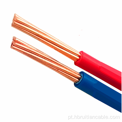 Fios elétricos de condutor de núcleo de cobre sólidos